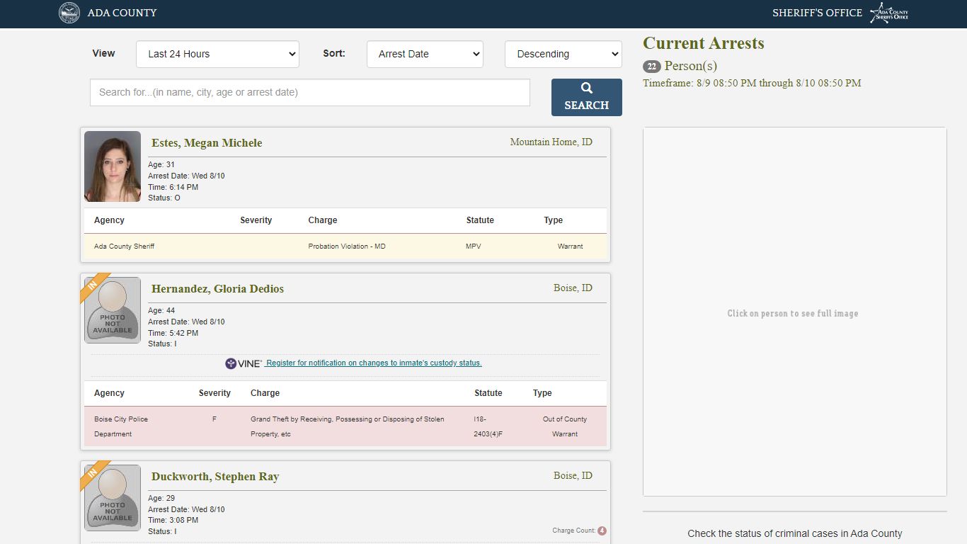Arrests - apps.adacounty.id.gov